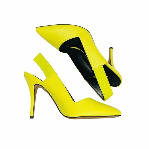 NWB ALDO Yellow Toviel Slingback Heel Pump 8.5 - Picture 3 of 9